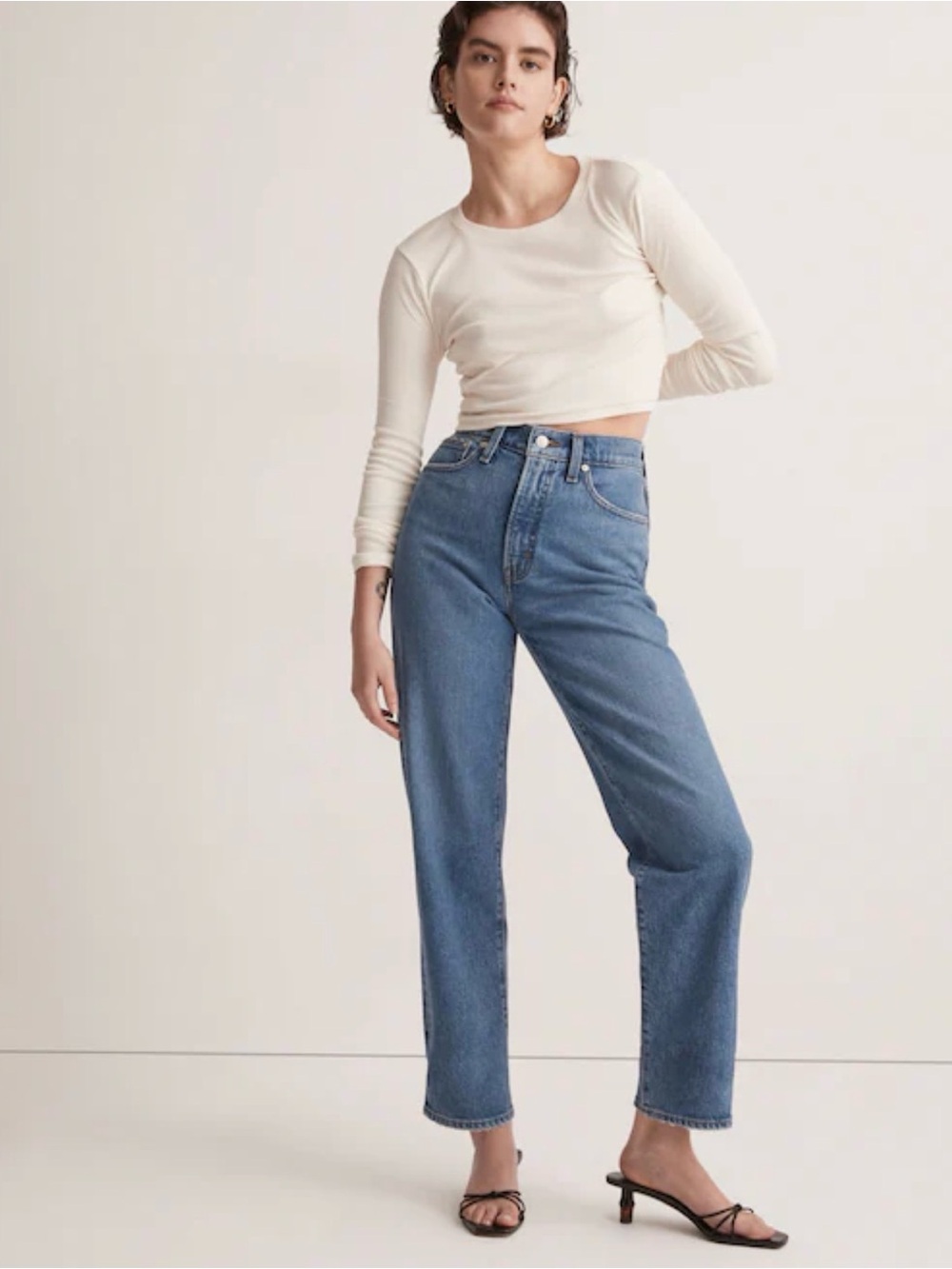 The Perfect Vintage Straight Jean in Earlwood Wash 33T